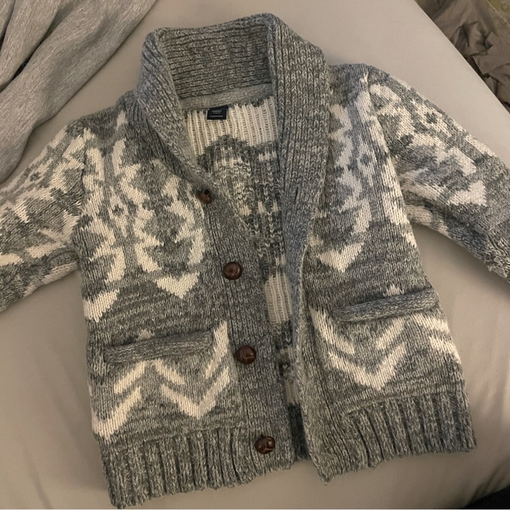Toddler Gap sweater with leather buttons